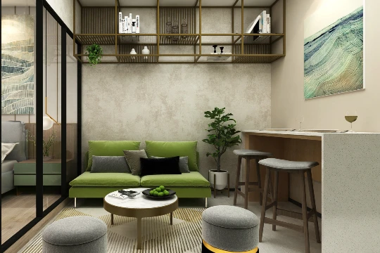 1BR - Living _ Dining Area